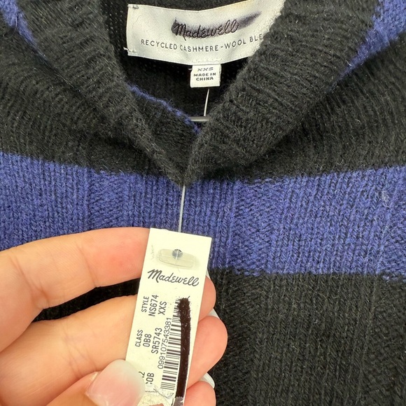 Madewell Ribbed Cashmere-Wool Blend Pullover Sweater Size XXS - Picture 4 of 7